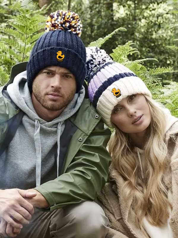 Beanie oversize con Pon Pon Papera