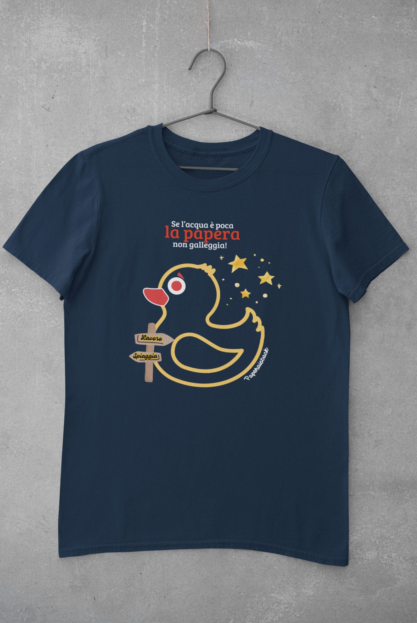 T-shirt “Papera non galleggia” Stelle | Paperaisback