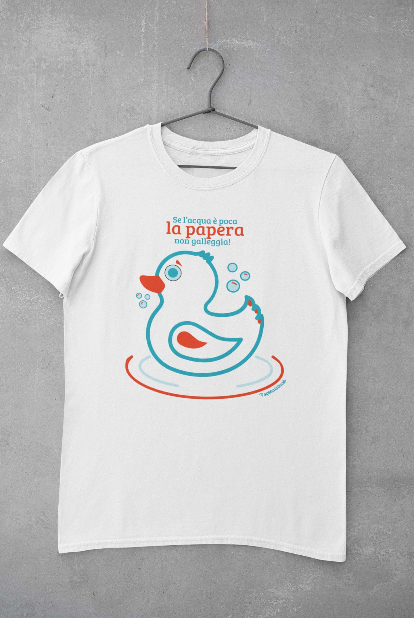 T-shirt “Papera non galleggia” | Paperaisback