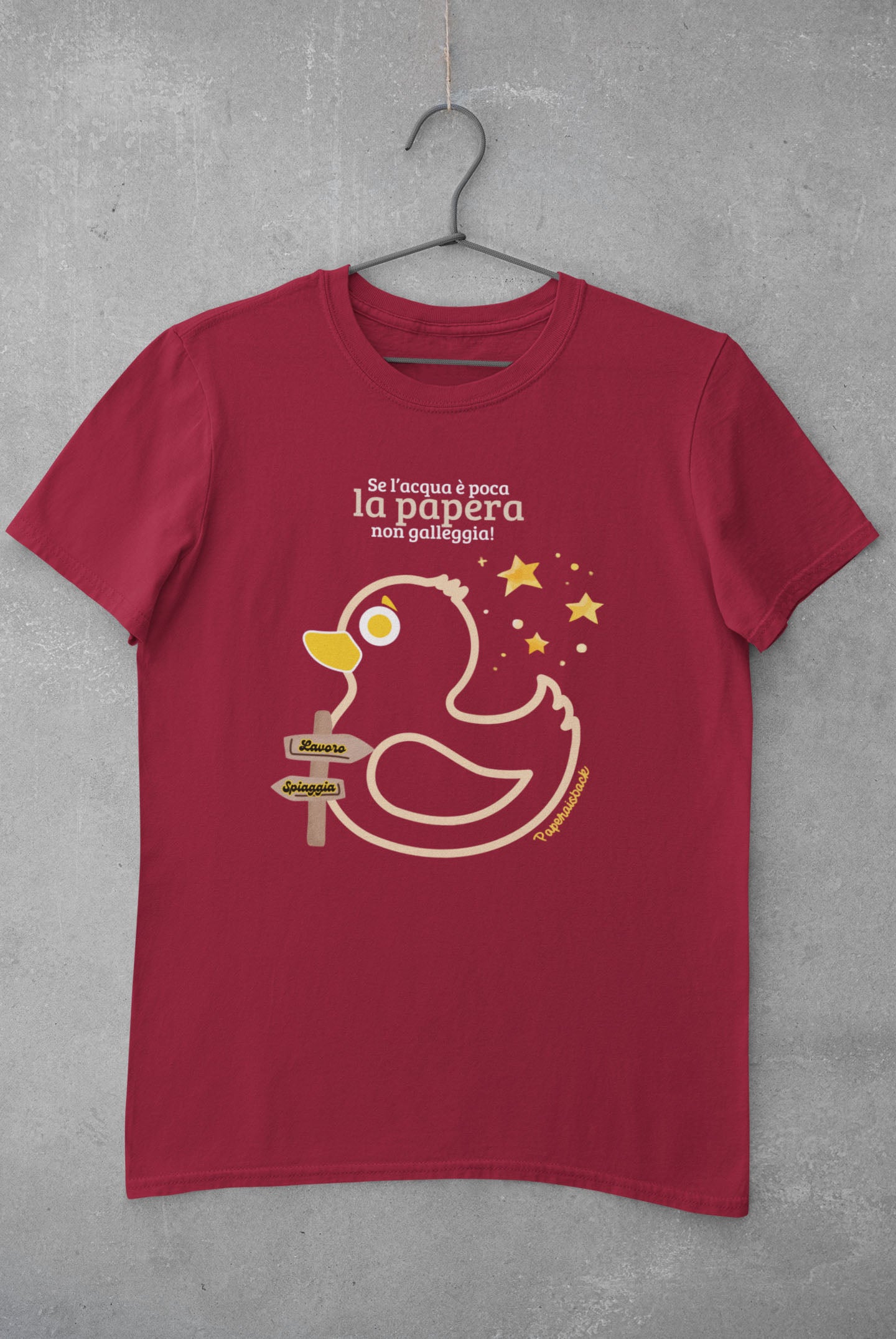 T-shirt “Papera non galleggia” Stelle | Paperaisback