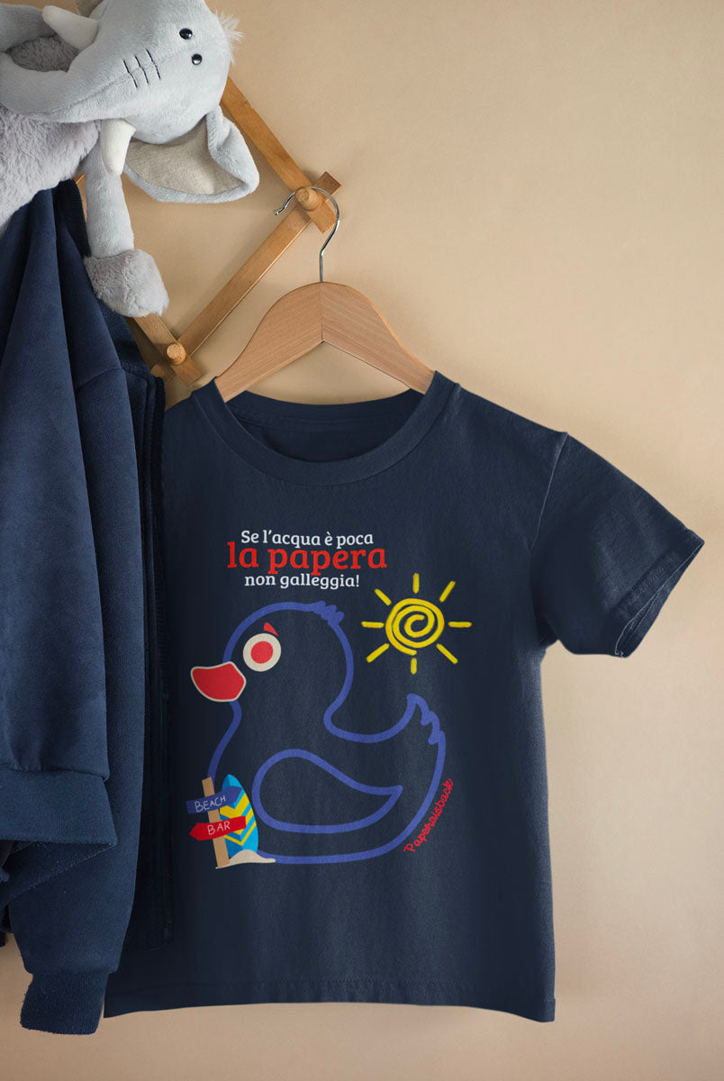 T-Shirt “Papera non galleggia” Beach and Bar 0 - 16 anni| Paperaisback (Copia)