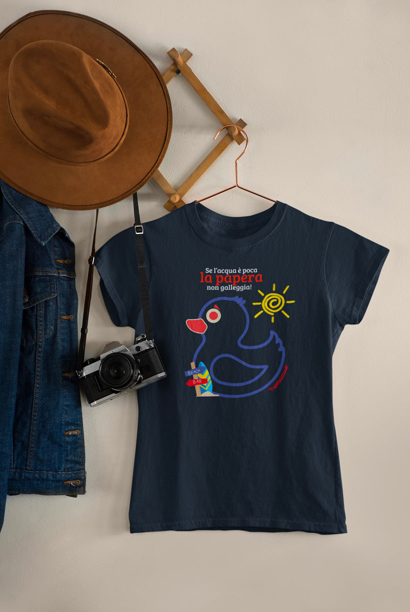 T-shirt “Papera non galleggia” BEACH and BAR | Paperaisback Woman
