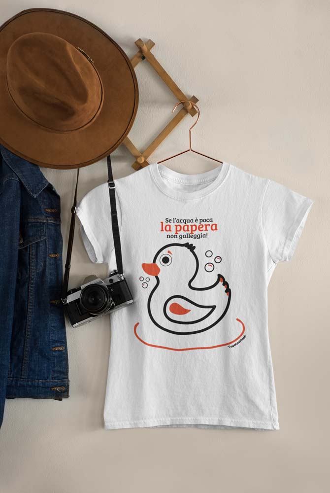 T-shirt “Papera non galleggia” | Paperaisback Woman