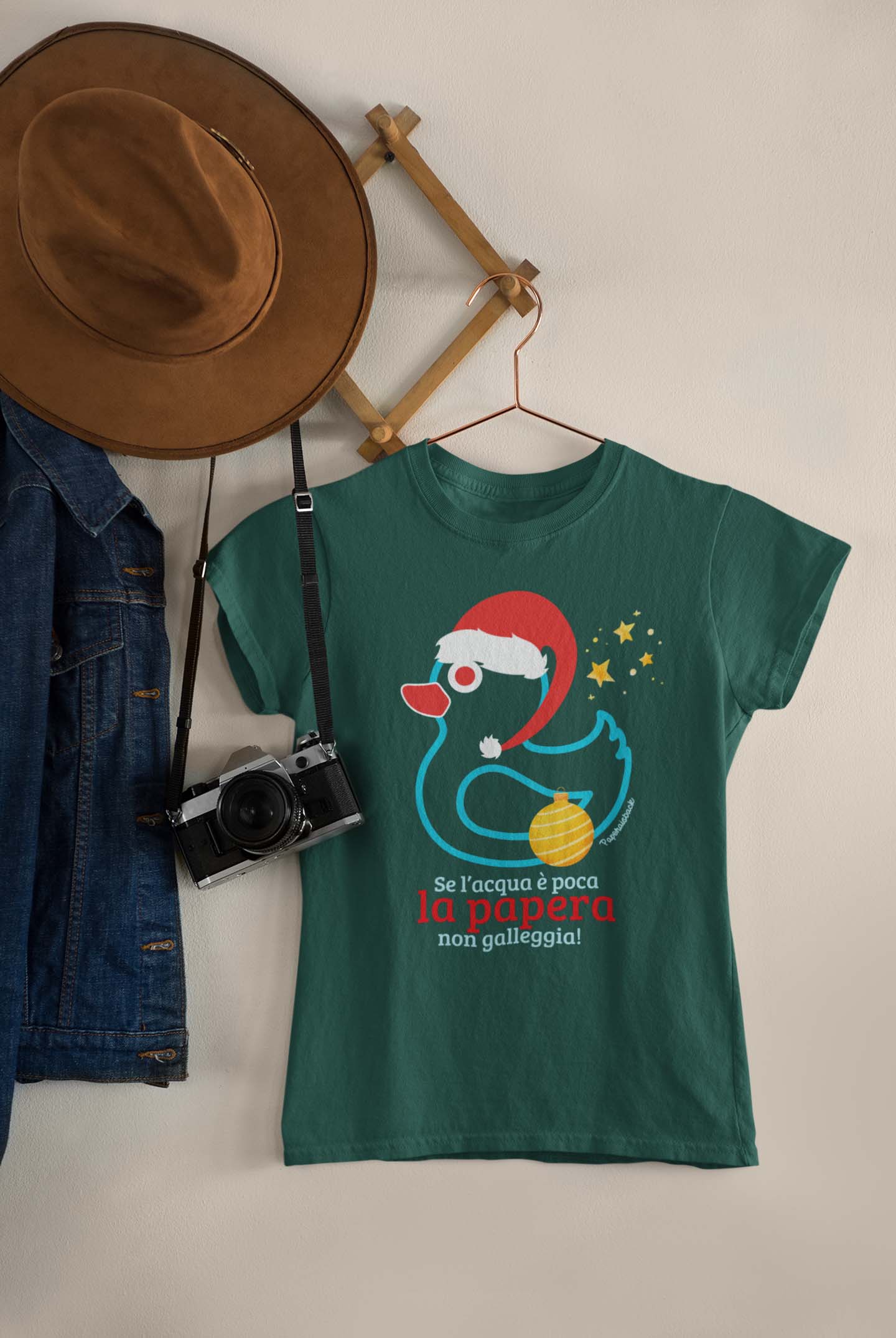 T-shirt Natale “Papera non galleggia” | Paperaisback Woman