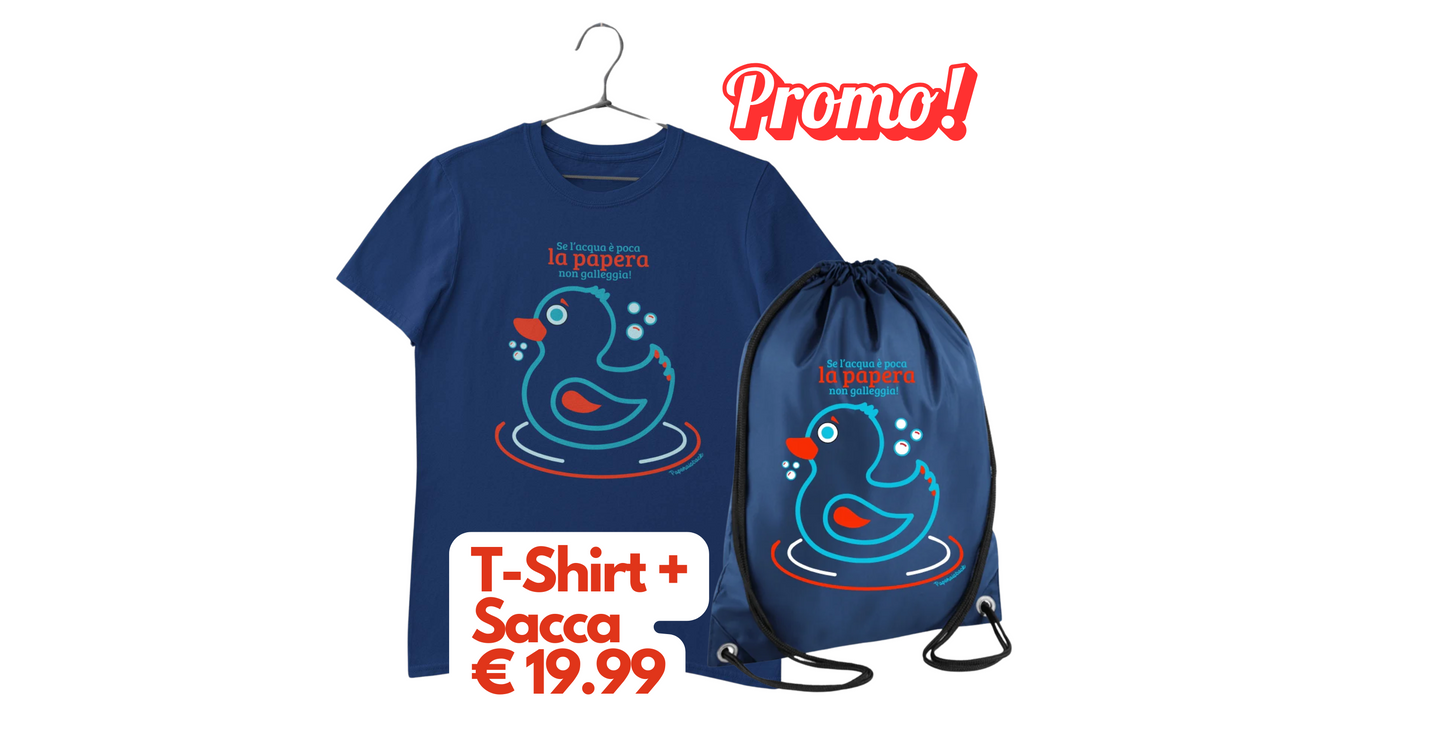 SuperPromo: T-Shirt + Sacca Gymsac Paperaisback
