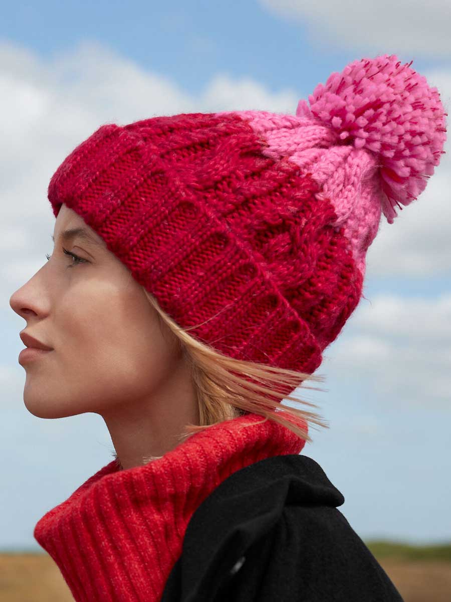 Beanie Alpi con Pon Pon Papera