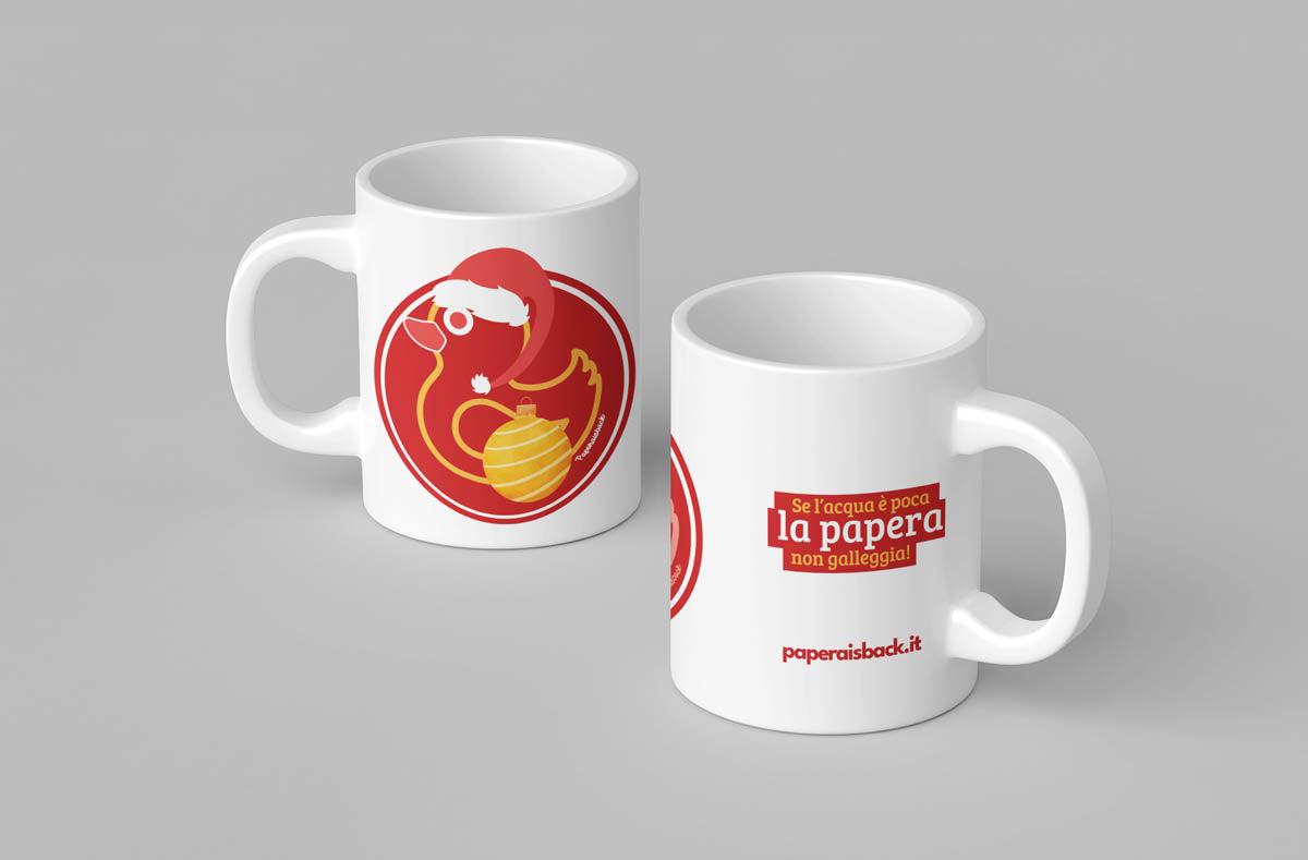 Tazza Mug Papera - "Se l'acqua è poca la papera non galleggia"