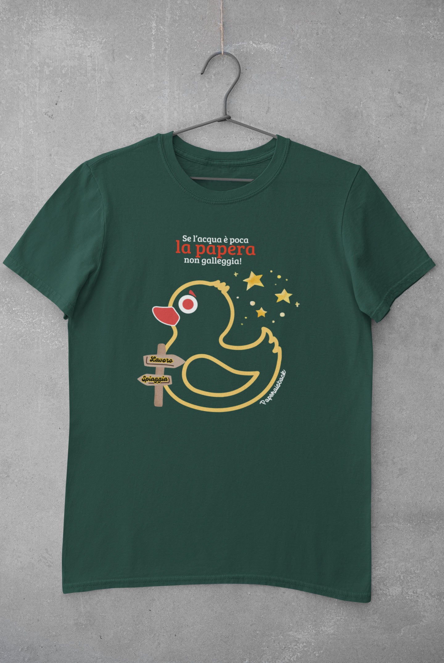T-shirt “Papera non galleggia” Stelle | Paperaisback