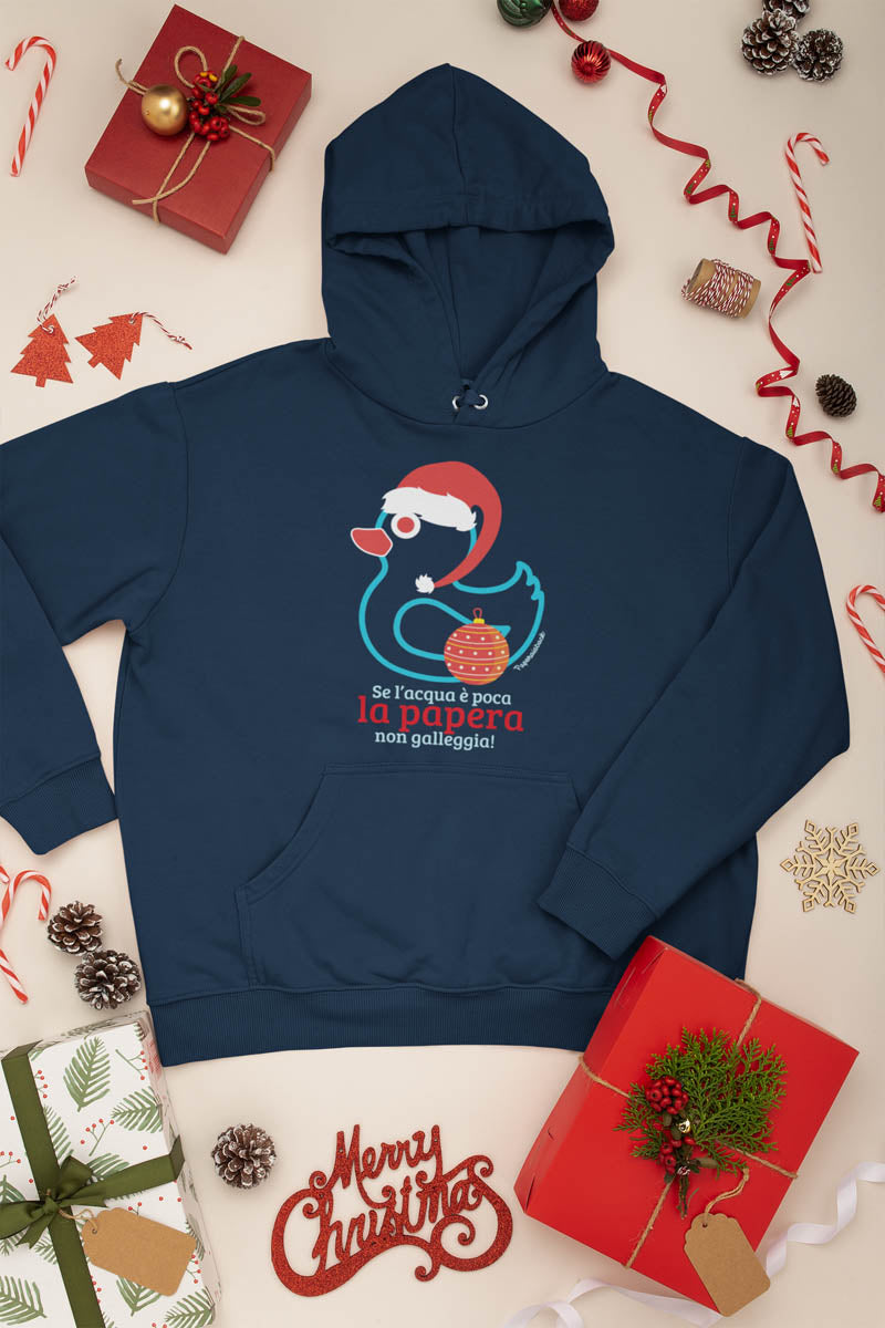 Felpa Natale “Papera non galleggia” | Paperaisback
