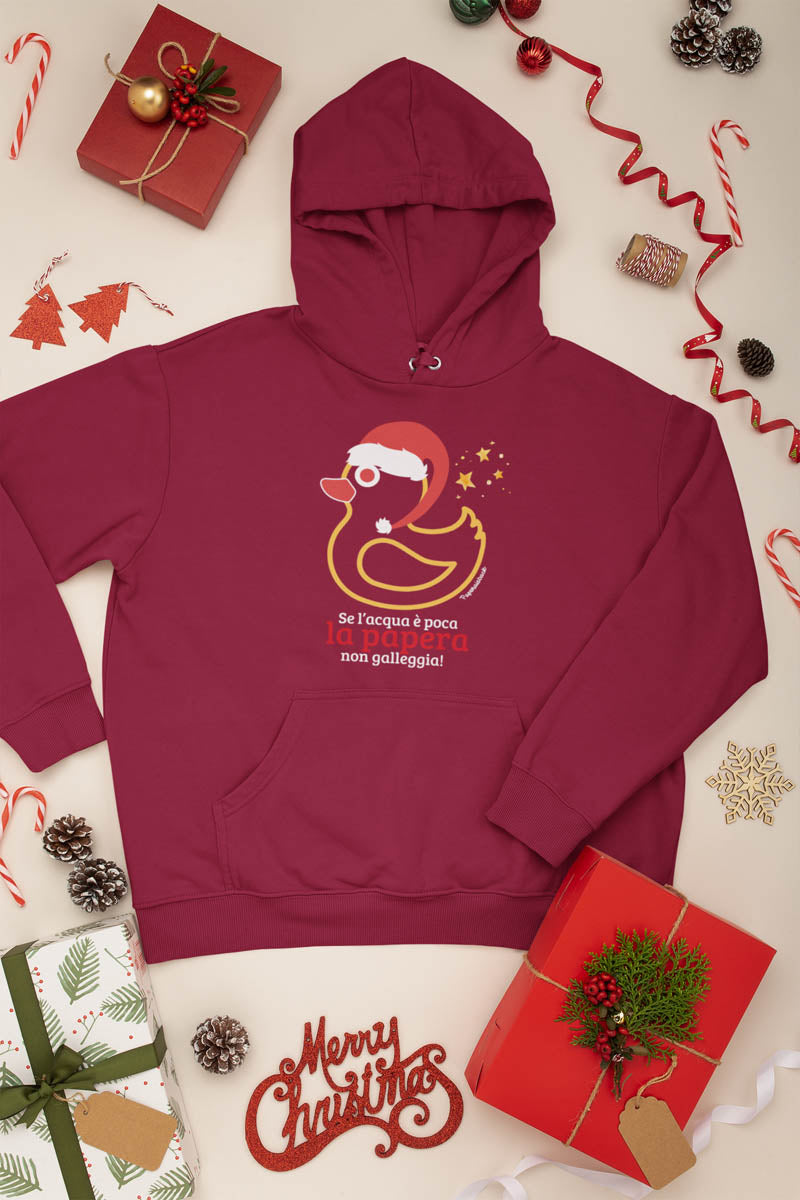 Felpa Natale “Papera non galleggia” | Paperaisback