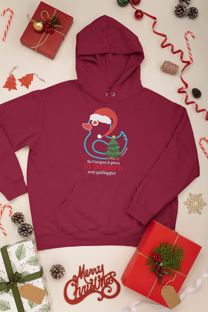 Felpa Natale “Papera non galleggia” | Paperaisback