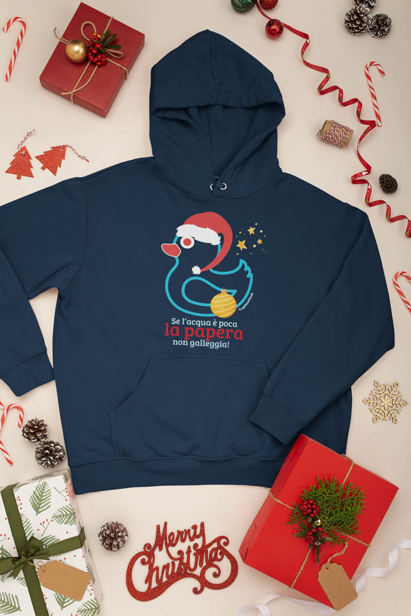 Felpa Natale “Papera non galleggia” | Paperaisback