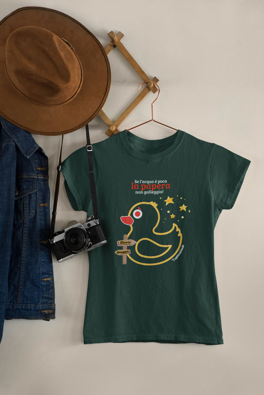 T-shirt “Papera non galleggia” Stelle | Paperaisback Woman