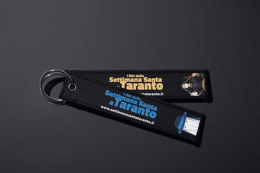 Charms per Borsa e Zaino / Portachiavi Ricamato Addolorata e Perdùne – Riti della Settimana Santa di Taranto