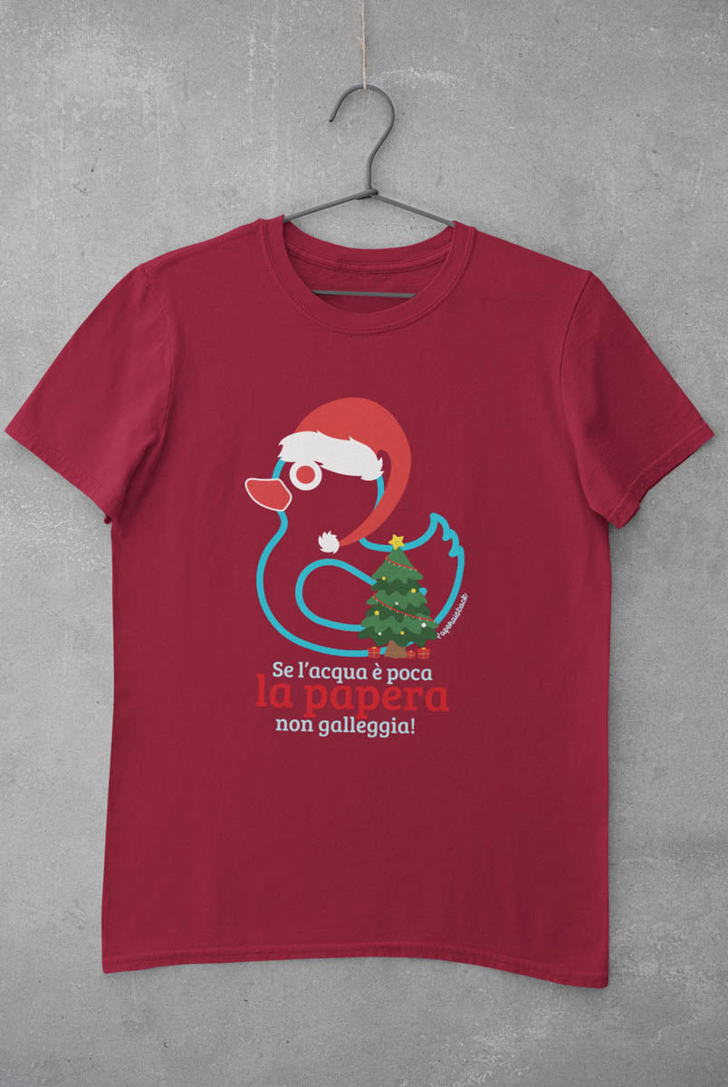T-shirt Natale “Papera non galleggia” | Paperaisback