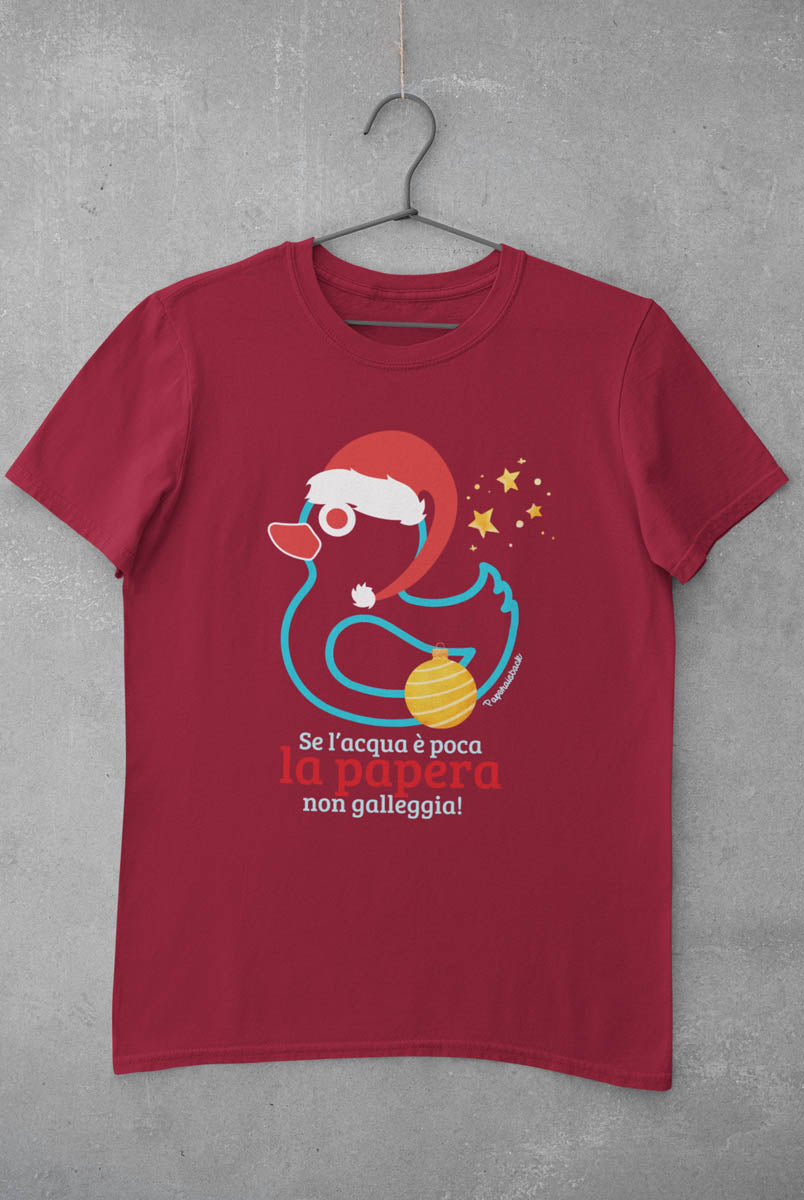 T-shirt Natale “Papera non galleggia” | Paperaisback